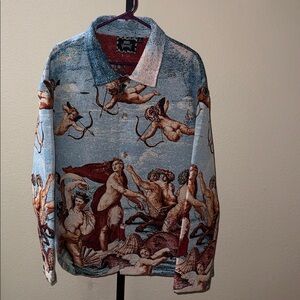 NWT Rebel Vengeance The Triumph of Galatea by Raphael Tapestry Jacket Men’s L